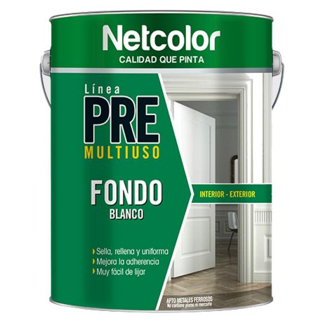 Netcolor Fondo Blanco para Maderas x 4 Lt