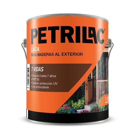 Laca p/ Madera Exterior 7 Vidas Petrilac 1 Lt