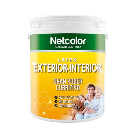 Pintura Acrílica Exterior – Interior Netcolor 20 Lt
