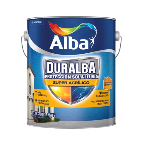 Latex Exterior Duralba Acri­lico Alba 1 Lt