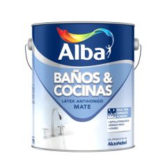 Látex Antihongo Baños Y Cocinas Alba 4 Lt