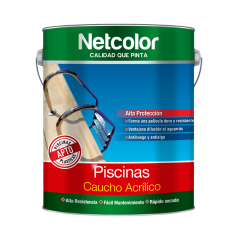Caucho Acrílico para piletas Netcolor 1 Lt