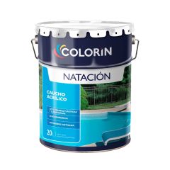 Pintura Pileta Caucho Acrílico Colorin 20 Lts