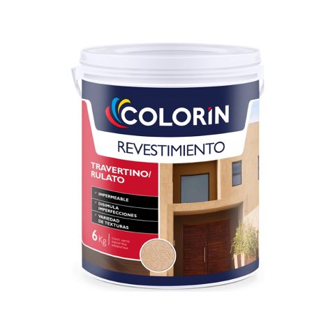 Revestimiento Colorin Travertino Rulato Blanco Fino x 6 Kg
