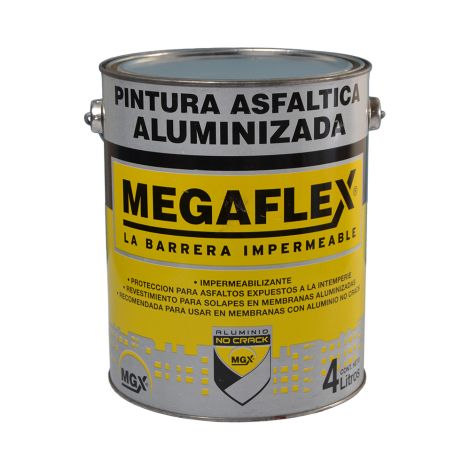 Pintura Asfáltica Aluminizada Megaflex 4 Lt